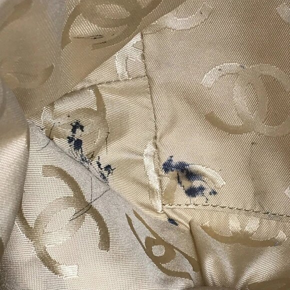 CHANEL Turnlock CC CC Mark Bag Tote Bag Hand Bag Leather Beige - Picture 14 of 16